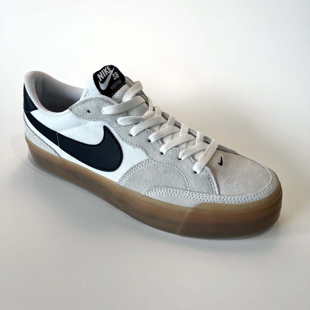 Mens Nike SB Zoom Pogo Plus White/Black/White/Gum Mens Size 11.5